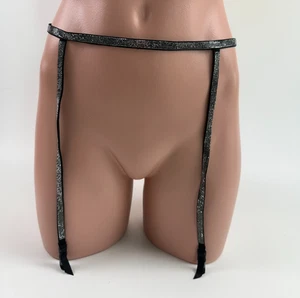 Victoria's Secret Dream Angels Rhinestone Garter Belt  Black  Size XS/S NWT - Picture 1 of 10