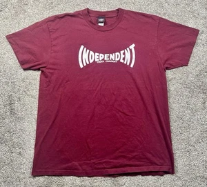 Y2K Independent Truck Company Skate T Shirt Men's Size XL Skater Burgundy - Picture 1 of 6