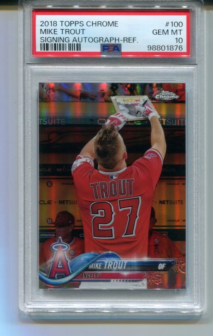 Mike Trout 10 Graded Baseball Sports Trading Cards & Accessories