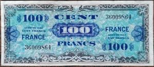 Billet 100 francs 1944 FRANCE préparé par les USA pour la libération 36009864 - Picture 1 of 2