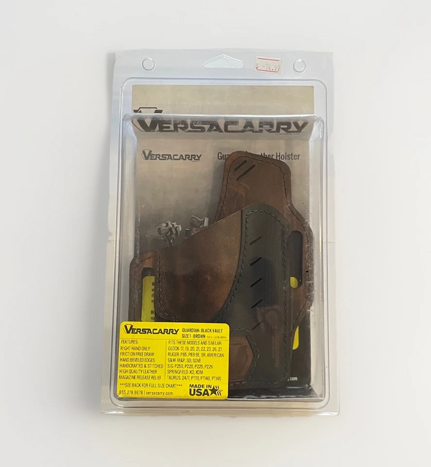 Черная кобура Versacarry Underground Premium Guardian для Glock 17/19 и более - Изображение 1 из 4