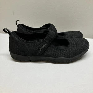 Skechers Women's Be-Lux Slow Drift Mary Jane Flat Black Womens Shoes Size 8 - Picture 1 of 12
