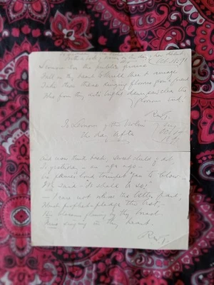 Richard Watson Gilder Poem to Leonra of the Violin Lenora Jackson McKim - Image 1 of 4