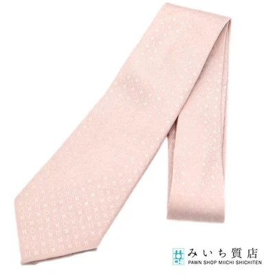 Corbata usada Pawnshop LOUIS VUITTON LV 100 % seda monograma ropa rosa Foto 1 de 4