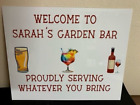 Personalised Bar Sign, Large Metal Tin sign/plaque man cave shed garage home pub