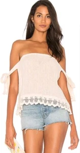 Jens Pirate Booty Essence Top Gauze Crochet Small Cottagecore - Picture 1 of 13