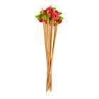 Multicolor Rose Flower Fancy Toothpicks Fruit Fork Dessert Salad For Party F