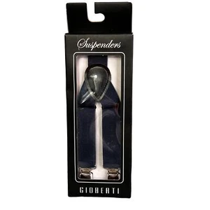 Gioberti Suspenders Clip On Navy Blue Elastic Metal Child Size NIB - Picture 1 of 3