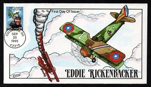 USA, SCOTT # 2998, COLLINS FDC COVER OF 1995 FIGHTER PILOT EDDIE RICKENBACKER - Picture 1 of 1