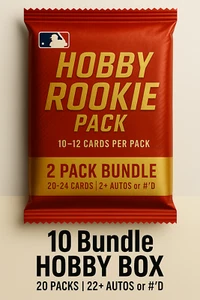(10 PACKS) MLB HOBBY BOX - ROOKIE+ | $7.2k Ceiling | +22 AUTO/#'d GUARANTEED - Picture 1 of 1