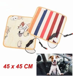 12V Car Pet Electric Heating Pad Dog Cat Heated Seat Warm Pad Thermal Protection - Picture 1 of 15