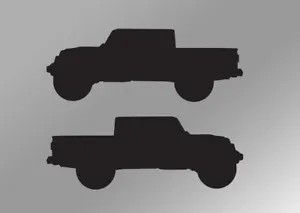 JT  2"x.75" Silhouettes premium quality decals for jeep gladiator - Picture 1 of 6