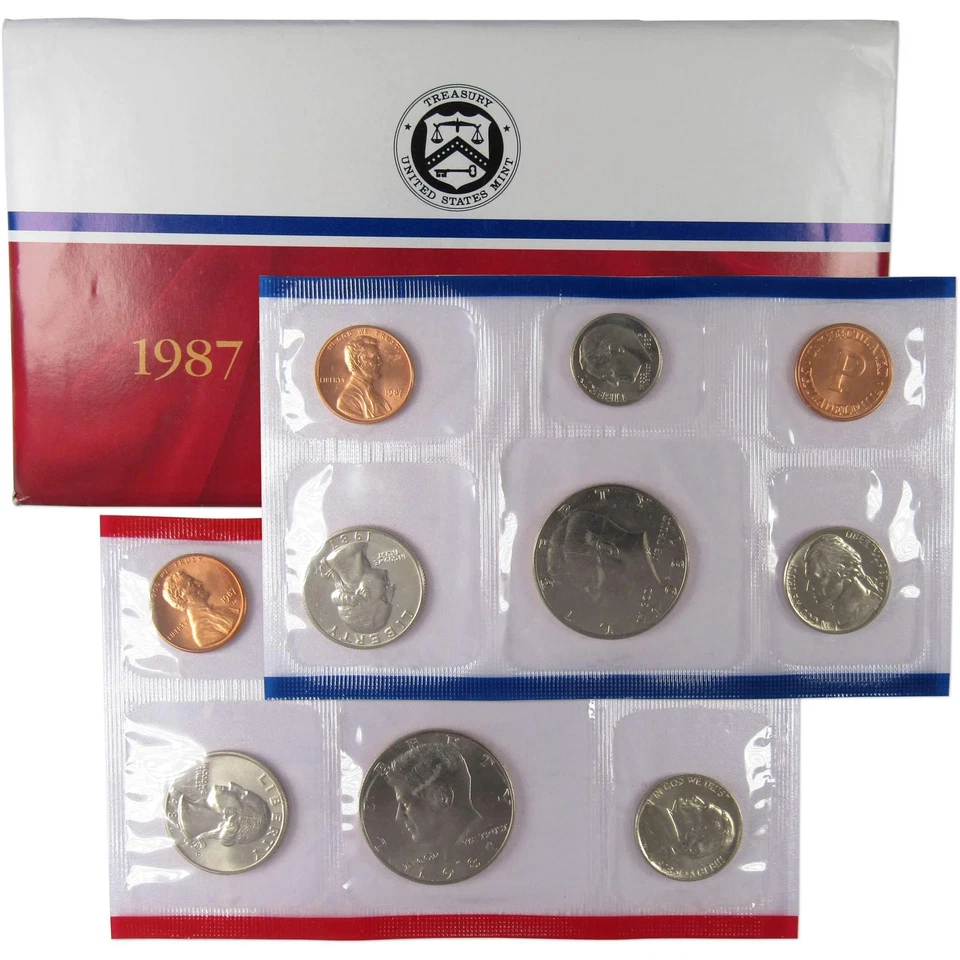 1987 Uncirculated Coin Set U.S Mint Original Government Packaging OGP - Image 1 of 4