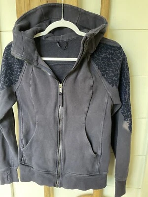Sudadera con Capucha de Buceo Lululemon Cremallera Completa (Hombro Floral Terciopelo) Azul Marino Talla 6 Foto 1 de 4