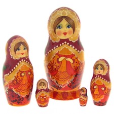 5 russian dolls h15 signed hand painted matryoshka russian nested dolls matrioshka
