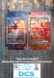 Pokemon Latias EX 239/191 Latios 203 Custom Display Case from Surging Sparks - Picture 1 of 11