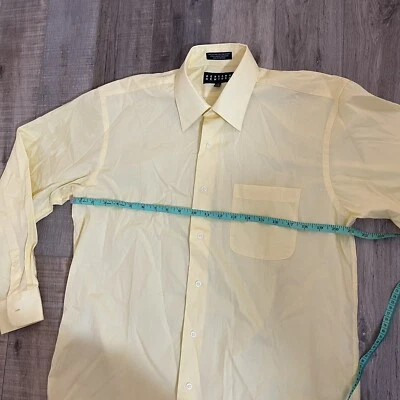 Camisa amarilla con botones manga larga Bergamo New York para hombre M 15-151/2 32-33 Foto 1 de 4