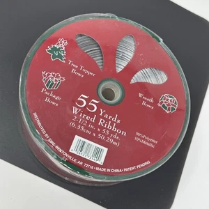 Sam's West Designer Quality 2.5" x 55 Yard Premium Wired Ribbon -Red/Gold- New - Picture 1 of 4