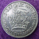1946 GEORGE VI  SILVER SHILLING  ( 50% Silver )  British 1s Coin.   310