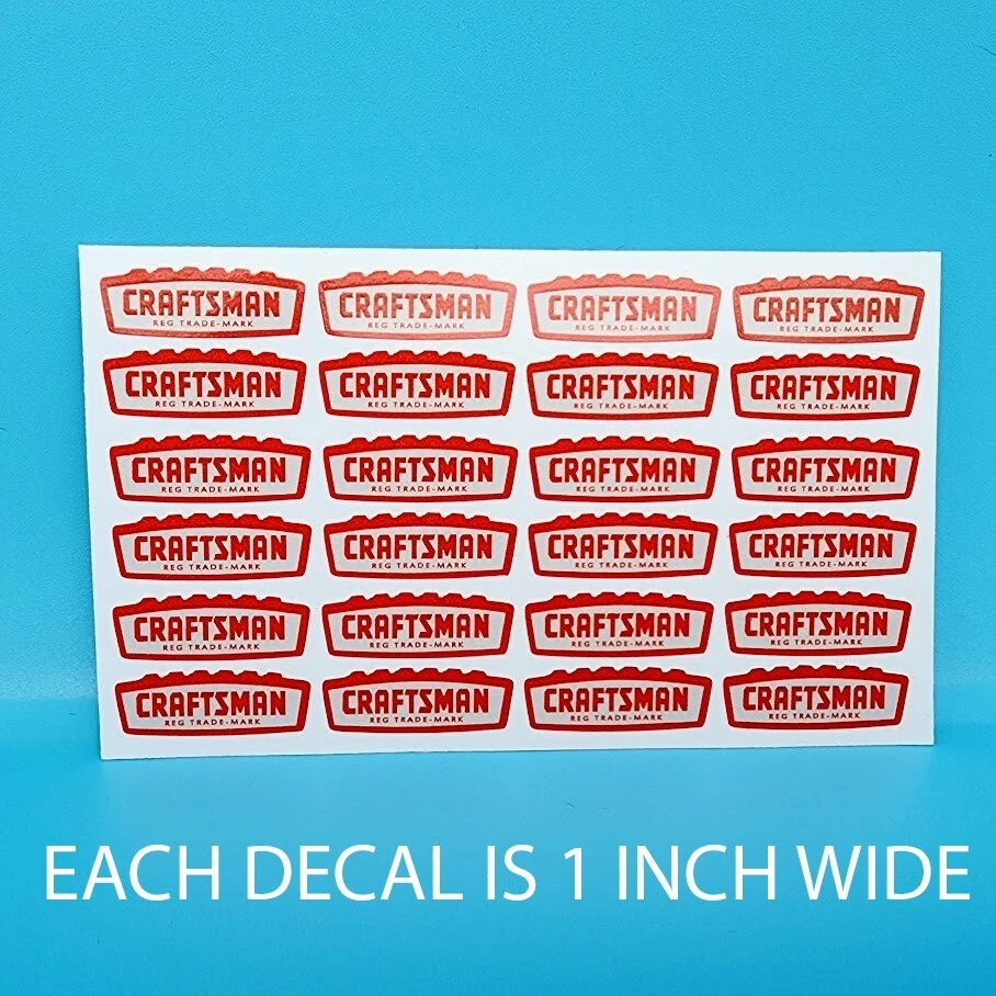 CALCOMANÍAS HERRAMIENTAS ARTESANO AÑOS 60 1 PULGADA DE ANCHO, PEGATINAS vinilo, hoja de 24 Foto 1 de 1