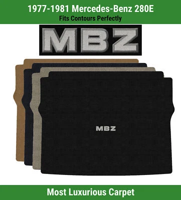 Alfombra de maletero Lloyd Luxe para Mercedes-Benz 280E 1977-1981 con logotipo de apliques MBZ Foto 1 de 4