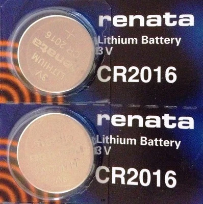 CR 2016 RENATA WATCH BATTERY (2 piece) ECR2016 FREE SHIPPING Authorized Seller  - Image 1 of 4