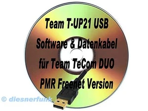 TEAM T-UP21-USB Software CD &  Datenkabel TeCOM-Duo PMR Freenet VHF UHF WIN-10  - Bild 1 von 1