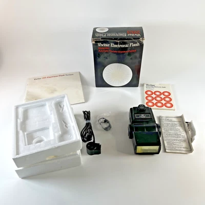 Vivitar Model 283 Electronic Flash - Automatic Thyristor Exposure Control w/ Box - Image 1 of 4