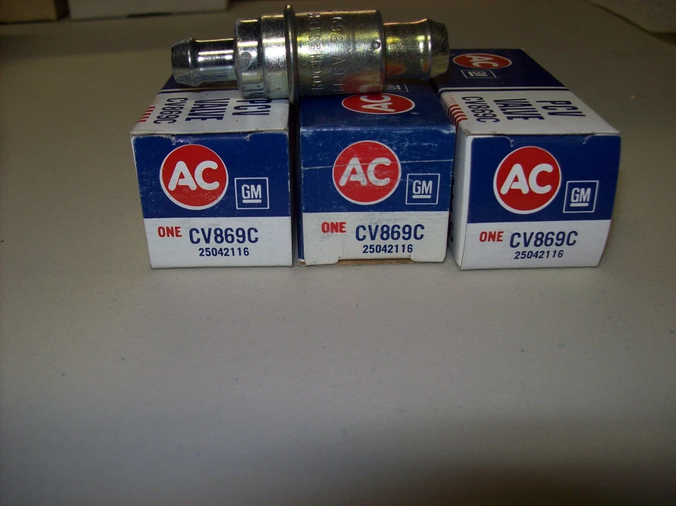 AC Delco CV 869C P.C.V. ¡Lote de 3 válvulas nuevo stock antiguo! 25042116 Foto 1 de 1