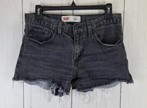 Levis Größe 18 abgeschnittene Damenjeans-Shorts dunkle Waschung - Bild 1 von 9