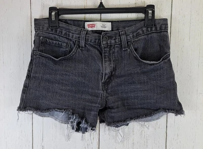 Levis Size 18 Womens Dark Wash Cut Off Jean Shorts - Image 1 of 4