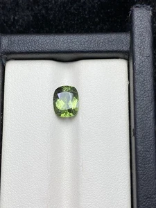2 ct Natural Rutile Peridot | Emerald Cut Green Gemstone - Picture 1 of 8