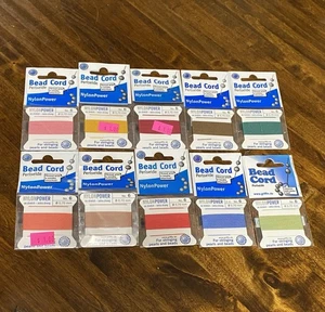 Griffin Size 6 Nylon Power Bead Thread Cord-RANDOM Lot Of 10 For Jewelry Making - Picture 1 of 12