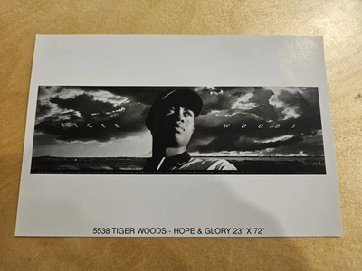Винтажный Tiger Woods Nike гольф плакат карта надежда и слава - Изображение 1 из 4