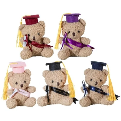 Stuffed Bear in Graduation Hat Gift Bachelors Graduation Hat Commencements - image 1 of 4