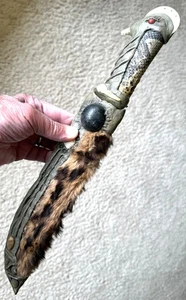 Rare Vintage INDIGENOUS AMAZONIAN KNIFE/SHEATH Handmade/Nature Materials Manaus - Picture 1 of 22