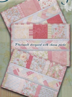 Quilt Pattern Placemats with Charm Packs Black Cat Creations Sittin Pretty Unuse - Image 1 of 4