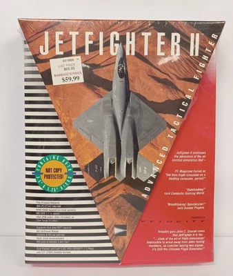 Jetfighter II (PC 3.5" & 5.25” Disks, 1992) - SEALED in Big Box! - Free Shipping - Image 1 of 4