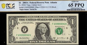2003A $1 FRN F69999996N P.C.G.S #65PPQ - Picture 1 of 3