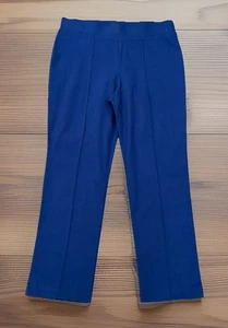 Women’s Size M Lori Goldstein Logo Anywhere Stretch Navy Blue Pants - Picture 1 of 9