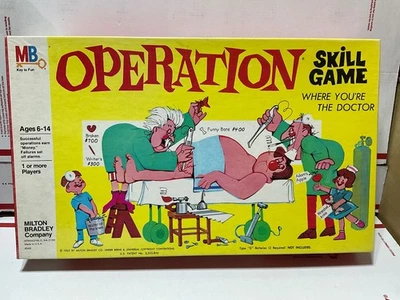 Vintage 1965 Milton Bradley Operation Skill Game - missing some part - Image 1 of 4