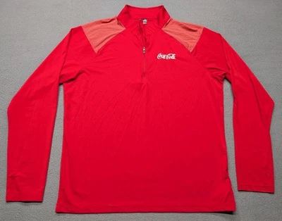 Adidas Para Hombre Coca Cola 1/4 Cremallera Manga Larga Camisa Pullover Talla Grande Rojo  Foto 1 de 4