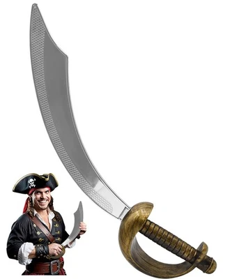 Espada pirata curva pequeña de plástico cosplay fantasía corta sable utilería arma Foto 1 de 4
