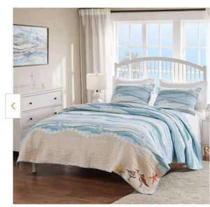 New Greenland Home Fashions Barefoot Bungalow Maui Full/ Queen Quilt Set 3pc - Picture 1 of 9