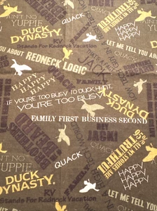 Springs Creative Products Duck Dynasty Sayings Green Cotton Fabric 3/4 Y #9 - Picture 1 of 8