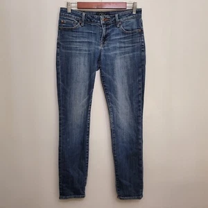 Vaqueros ajustados para mujer Lucky Brand Lolita 4 lavado medio elásticos en dificultades de mezclilla - Imagen 1 de 8