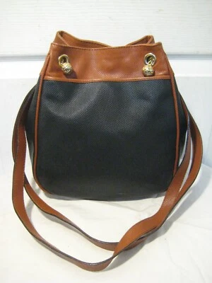 Bolso de Hombro Vintage Bottega Veneta Marco Polo Recubierto de Cuero PVC Borde Bucket. Foto 1 de 4