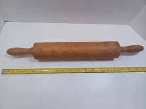 Vintage Solid Pine Wooden Wood Rolling Pin Farmhouse Kitchen Works Well - Picture 1 of 10