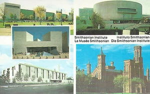 Smithsonian Institute Washington DC Five Different Views Chrome Postcard - Picture 1 of 2