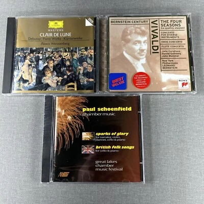Vivaldi ~ Debussy ~ Schoenfeld Chamber Music ~ 3 CD Classical Music Lot Foto 1 de 4